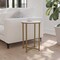 Flash Furniture Hampstead Collection End Table - Modern White Marble Finish Accent Table with Crisscross Brushed Gold Frame NAN-JH-1787ET-MRBL-GG - alternate 1